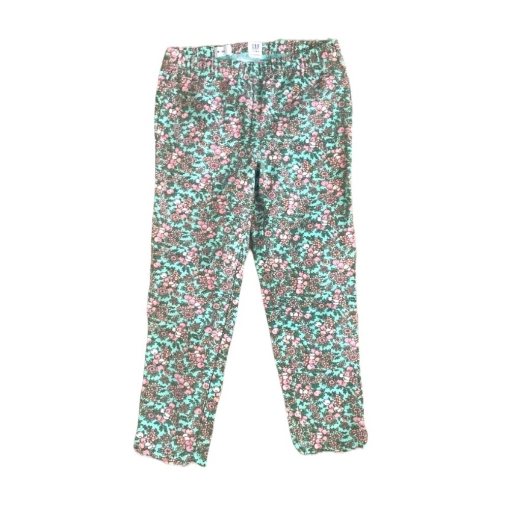 GAP | Teal Green Pink Fruit Floral Print Medium 8 Girl’s Leggings